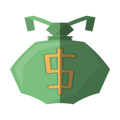 bag money dollar business cash shadow vector illustration eps 10
