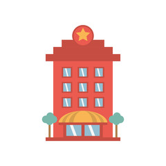 building hotel lodging stars vector illustration eps 10