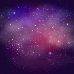 Space Background With Stars And Nebula.