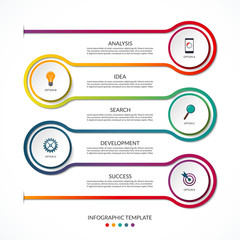 Infographic banner with 5 options, steps, parts