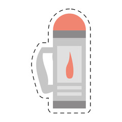 lantern camping vintage gas cut line vector illustration eps 10