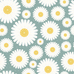 seamless pattern chamomile