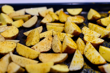Baked spiced potatoes