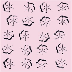 On beige background beige with dark stroke