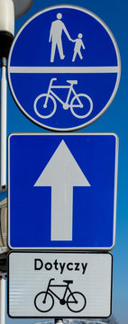 Droga rowerowa,znaki drogowe