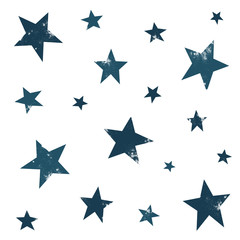 Textured stars background, pattern, wallpaper. Grunge space halftone texture. Blue galaxy star set. Hand drawn vector illustration - 135091608