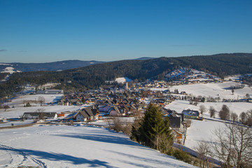 Fototapeta premium Panorama von Fischbach in der Steiermark