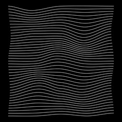 white waves in the darkness, vector illustration