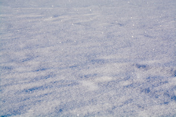 the snow on the frozen lake