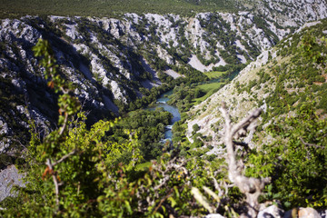 Krupa river canyon in Croatia