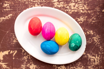 Colorful easter eggs.