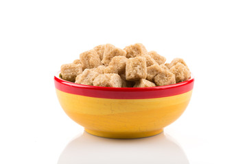 Brown cane sugar cubes