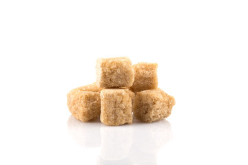 Brown cane sugar cubes
