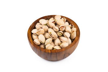 Heap of salted pistachio nuts