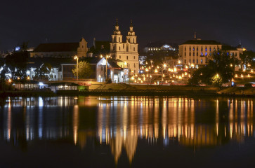 Obraz na płótnie Canvas Night Minsk