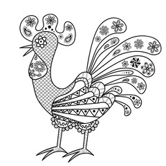 Decorative colored rooster