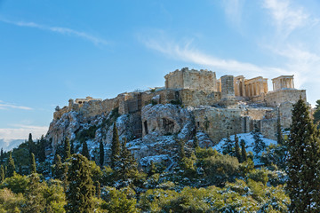 Acropolis in the winter