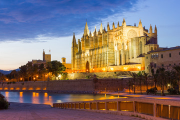 Fototapeta na wymiar The Cathedral of Santa Maria of Palma de Mallorca, La Seu, Spain