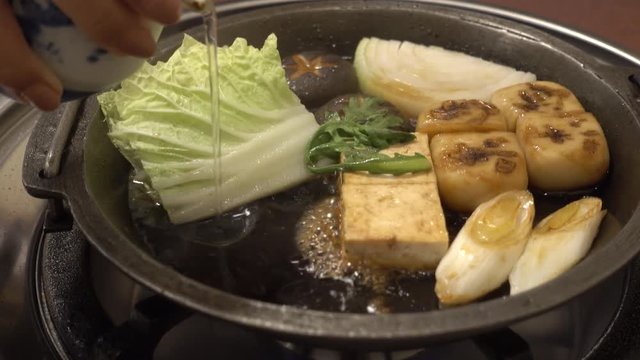 Japanese sukiyaki a5 Matsusaka beef , 4k video