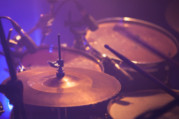 Obraz premium Warm toned live music photo background