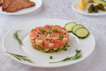 Salmon Tartare with avocado