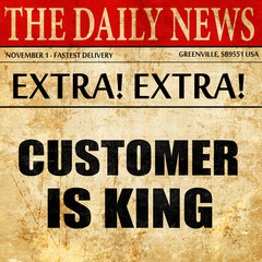 customer is king, newspaper article text