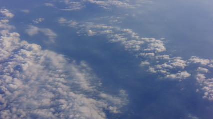 Beautiful sky with clouds,  Beautiful white clouds and blue sky