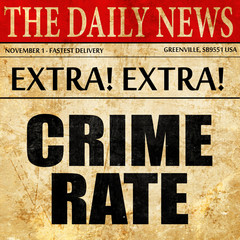 crime rate, newspaper article text