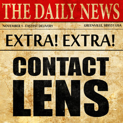 contact lens, newspaper article text