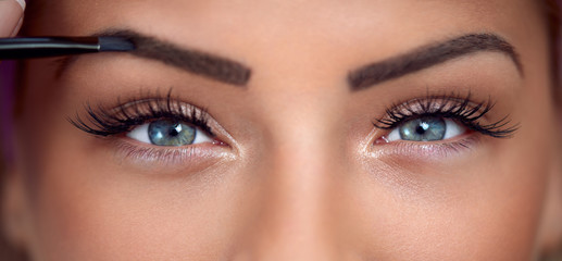 Eyes makeup close-up