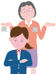 高校生の孫の怒りに困惑している祖父