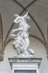 More than one and half hundred statue: Rape of Proserpina in Florence, Italy
