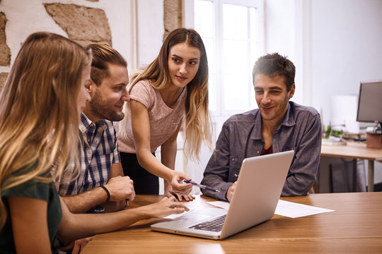 Busines Team Having A Strategic Meeting