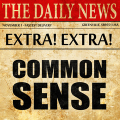 common sense, newspaper article text