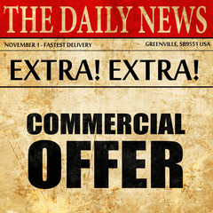 commercial offer, newspaper article text