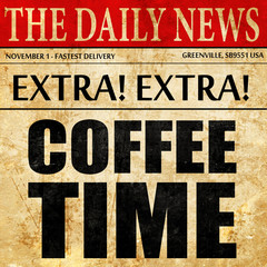 coffee time, newspaper article text