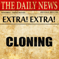 cloning, newspaper article text