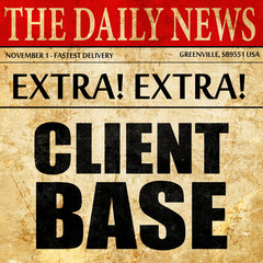 client base, newspaper article text