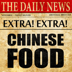 chinese food, newspaper article text