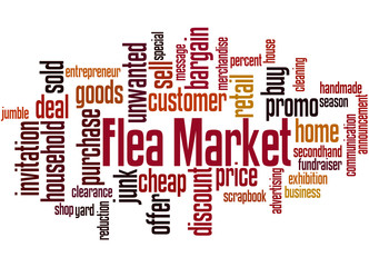 Flea Market, word cloud concept