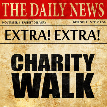 Charity Walk, Newspaper Article Text