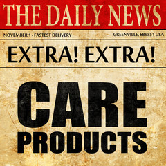 care products, newspaper article text