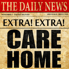 care home, newspaper article text