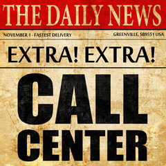 call center, newspaper article text