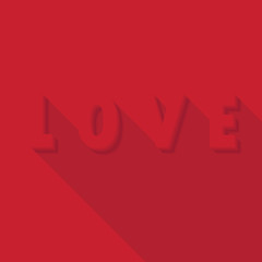 Valentine's day abstract background with cut paper heart. Vector illustration