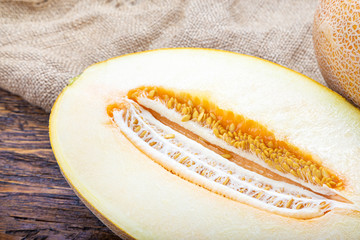 ripe cut melon