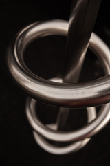 Fototapeta na wymiar Silver metal spiral