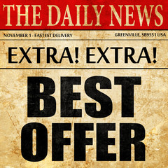 best offer, newspaper article text