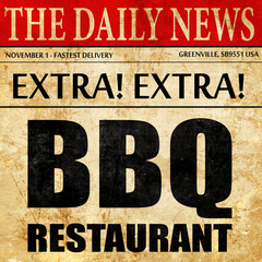 bbq restaurant, newspaper article text