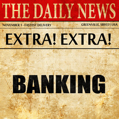 banking, newspaper article text